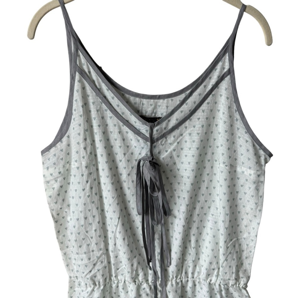 Eve Gravel Jude Silk Blend Heart Pattern Spaghetti Strap Mini Dress Tunic Size L - Picture 4 of 11